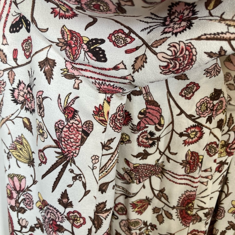Max Studio Floral Flowy Blouse - Red and Cream Sz XL - Picture 9 of 14